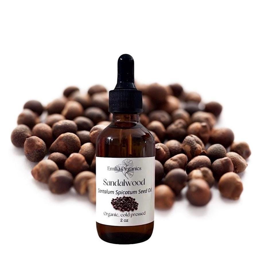 Sandalwood Seed Oil, Organic, Cold Pressed, Unrefined, Natural