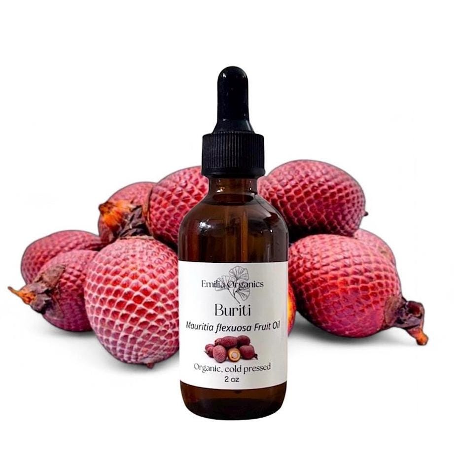 Buriti Fruit Oil, Organic, Cold Pressed, Unrefined, Natural
