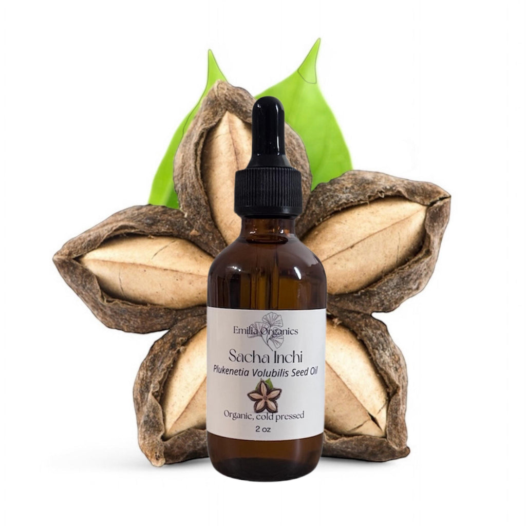 Sacha Inchi Seed Oil, Organic, Cold Pressed, Unrefined, Natural