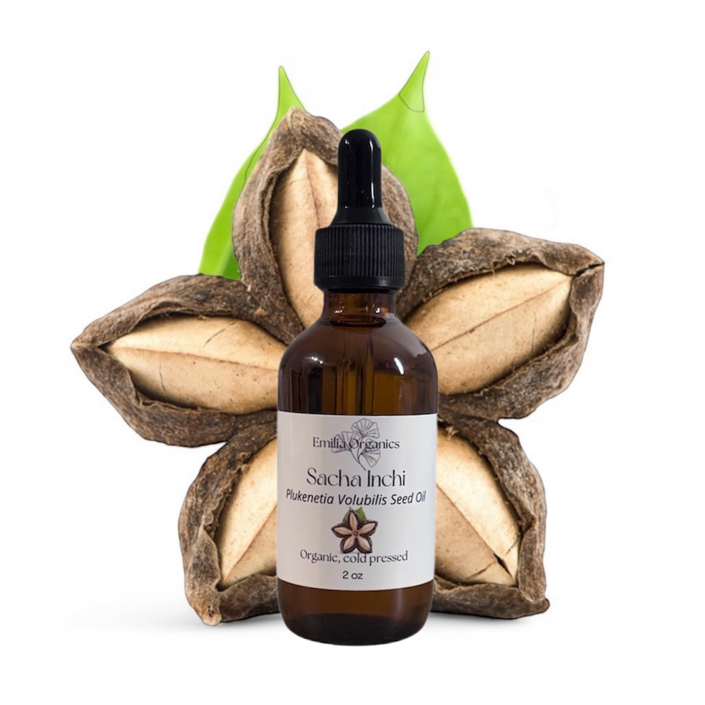 Sacha Inchi Seed Oil, Organic, Cold Pressed, Unrefined, Natural
