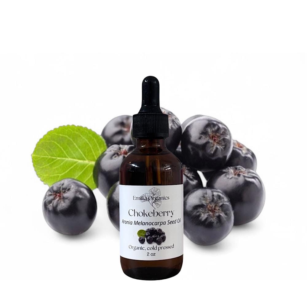 Chokeberry Seed Oil, Organic, Cold Pressed, Unrefined, Natural