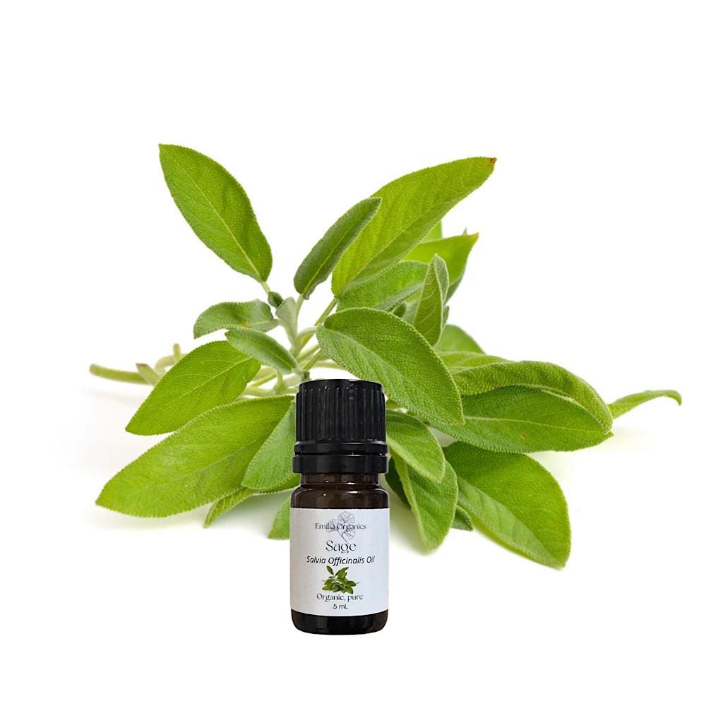 Sage Essential Oil, Organic, 100% Pure, Natural