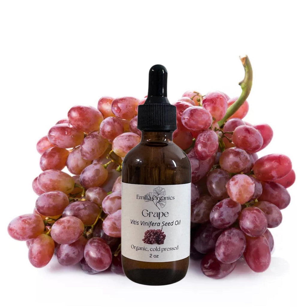 Grape Seed Oil, Organic, Cold Pressed,  Unrefined, Natural