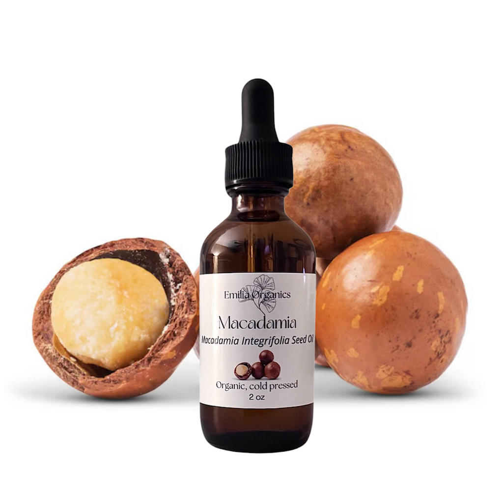 Macadamia Nut Oil, Organic, Cold Pressed, Unrefined, Natural
