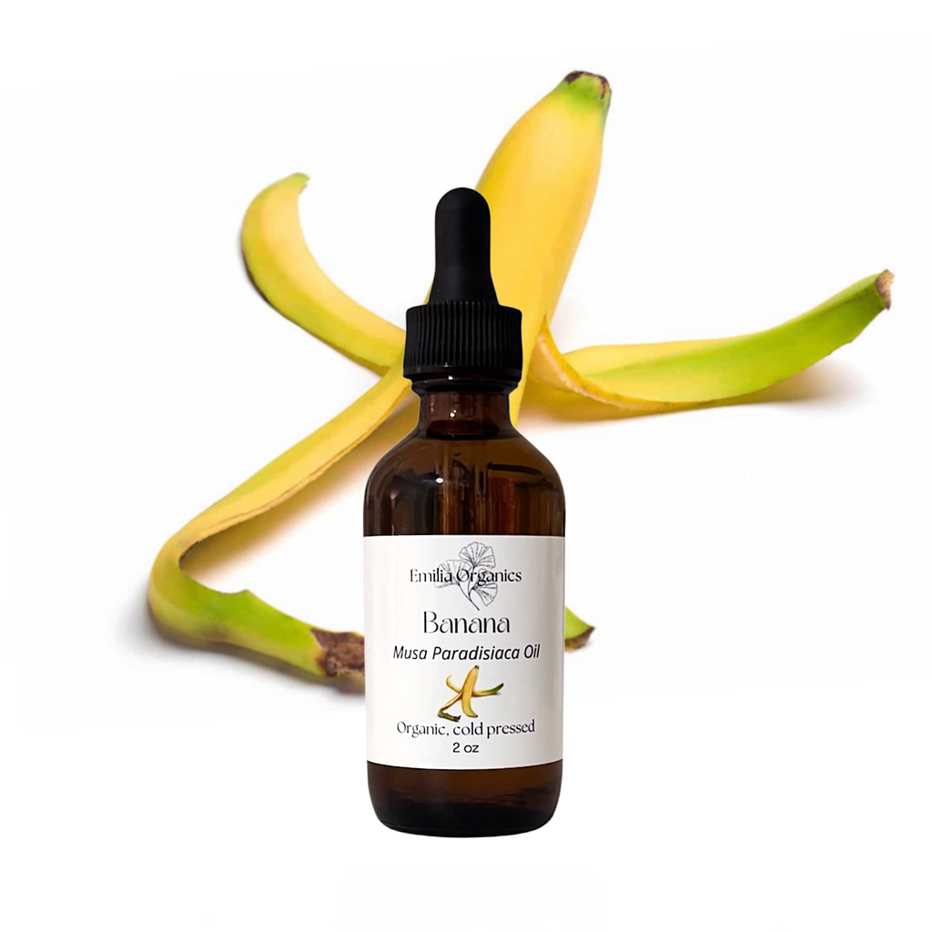 Banana Infused Oil, Organic, Cold Pressed, Unrefined, Natural