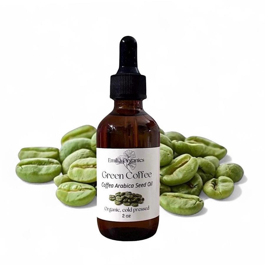Green Coffee Bean Oil, Organic, Cold Pressed, Unrefined, Natural