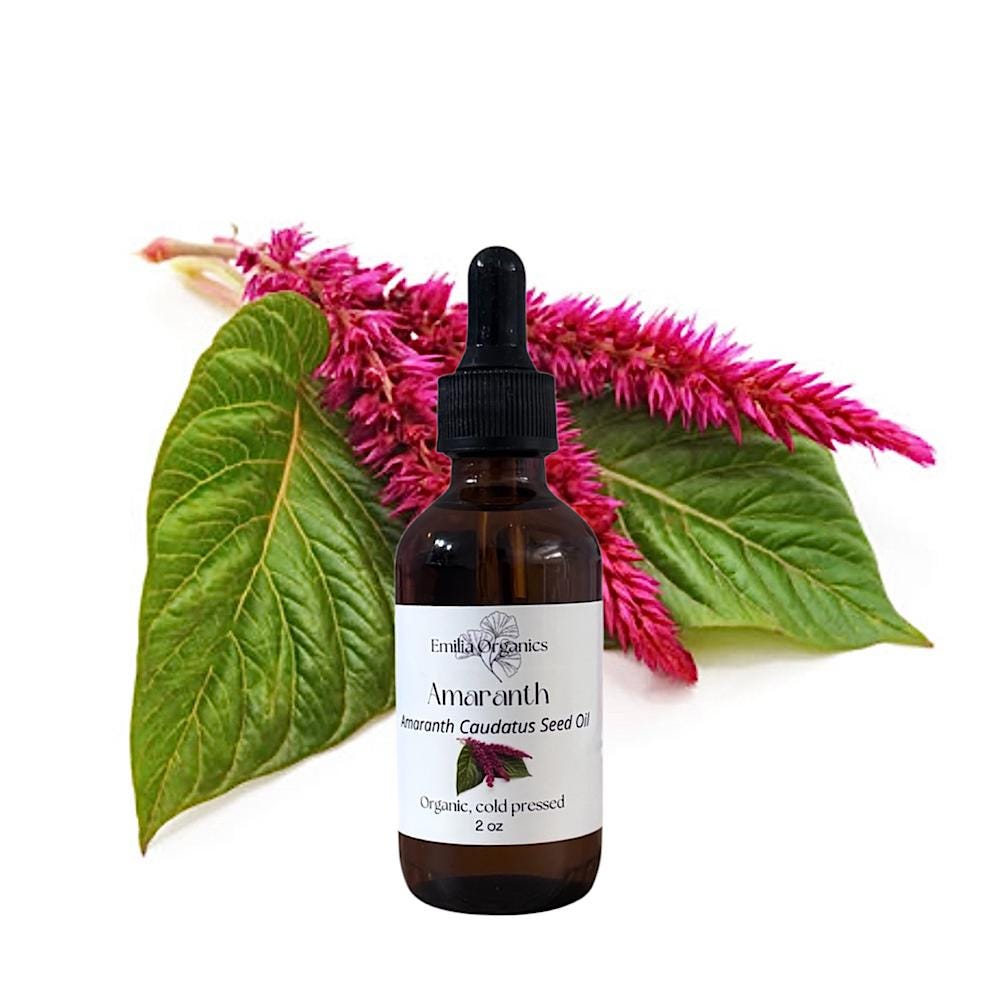 Amaranth Seed Oil, Organic, Cold Pressed, Unrefined, Natural